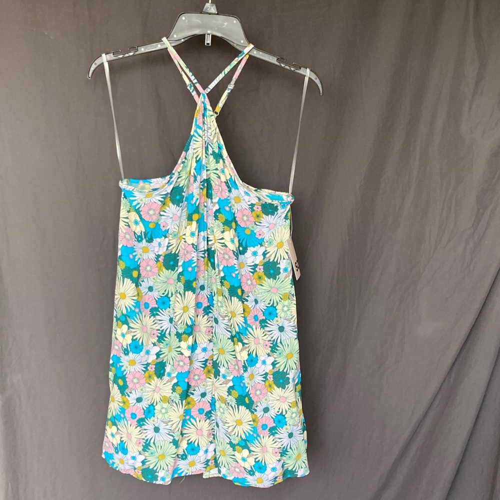 3/$24 SO dress Halter neck swing mini dress floral print dress boho M jr - Picture 11 of 17
